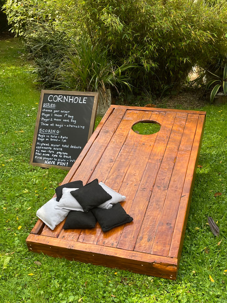 Corn hole game hire