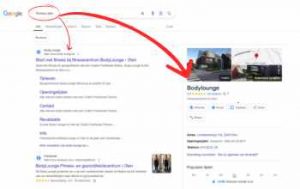 Voorbeeld van hoog ranken in Google bij lokale zoekwoorden