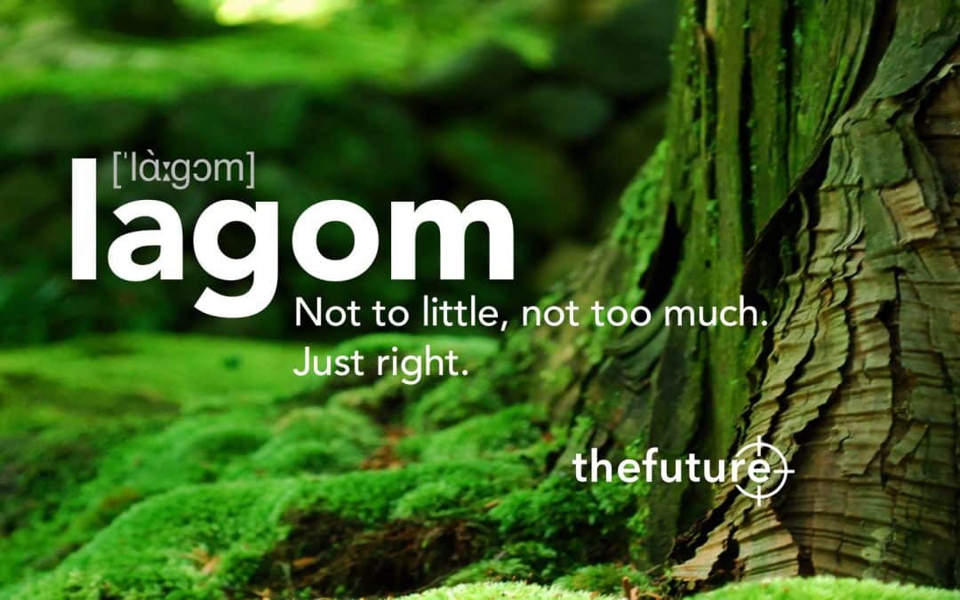 A ”Lagom” lifestyle – We must urgently reduce our Footprint…