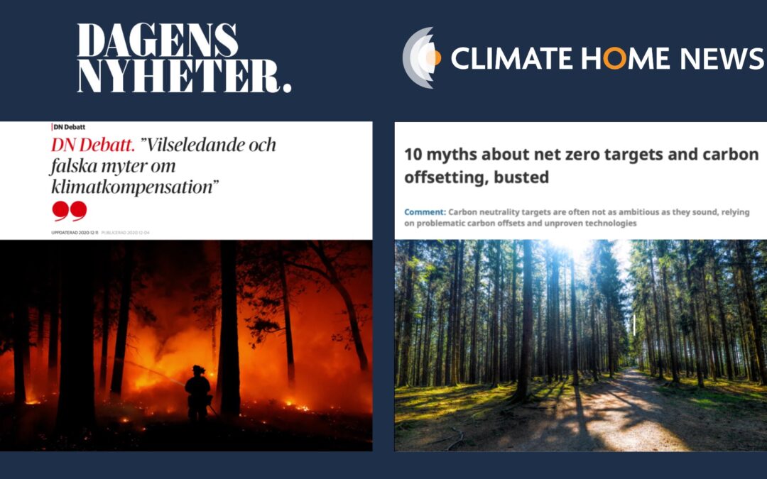 ”Vilseledande och falska myter om klimatkompensation”