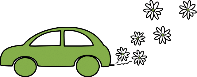 Car-with-flower-exhaust thefuture, Car-with-flower-exhaust