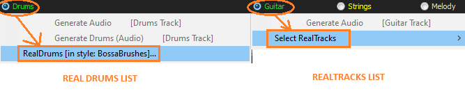 How to see the realtracks and realdrums in our possession