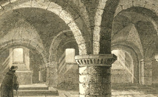 The romanesque undercroft at Westminster Abbey