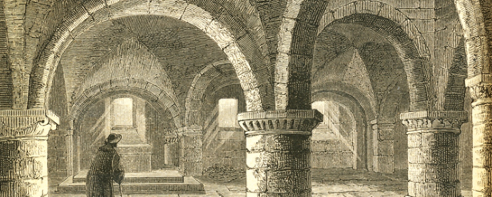 The romanesque undercroft at Westminster Abbey