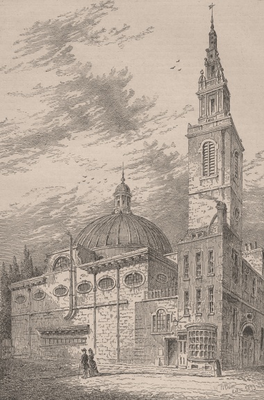 St. Stephen Walbrook, one of the earliest and finest of Wren's City churches designs.