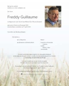 Met droefheid nemen wij afscheid van Freddy Guillaume