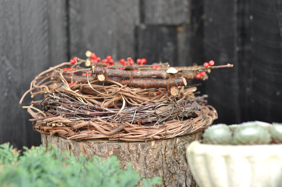 Christmas branch wreath