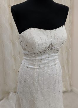 A-line dress with embellishment 4493 2VslashAT sz12 80037 Croydon bridal shop