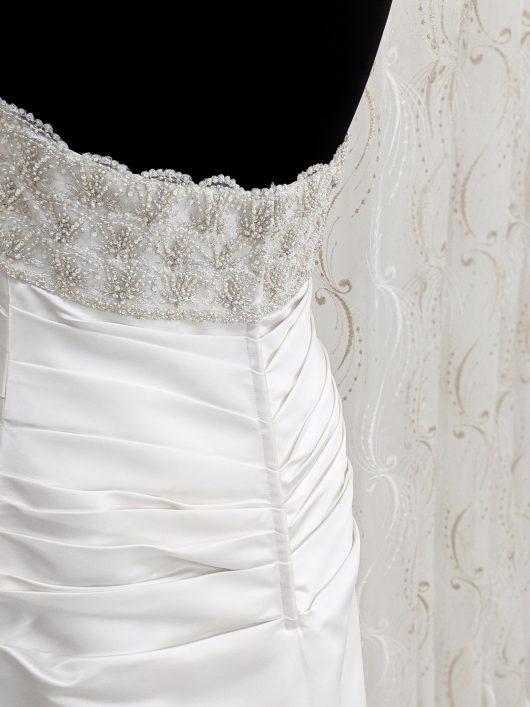 A-line wedding dress with beaded bst line - croydon bridal shop - wedding dress shop in london