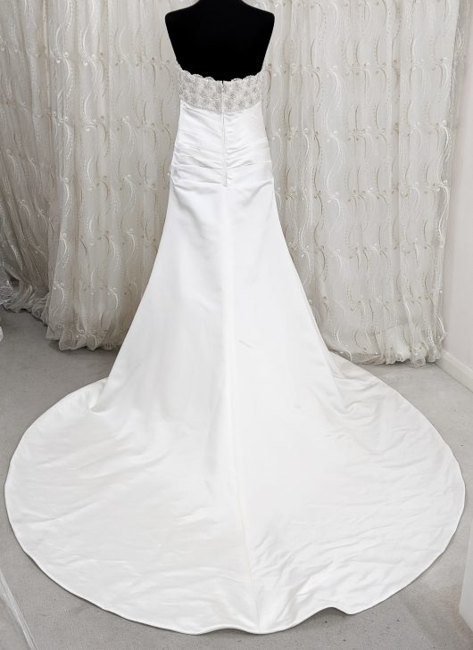 A-line wedding dress with beaded bst line - croydon bridal shop - wedding dress shop in london