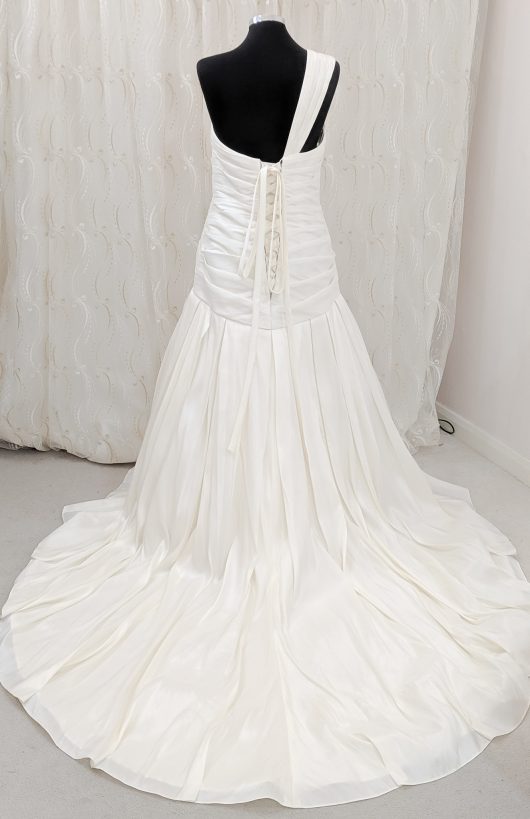 Pleated wedding dress - embellished weddig dress - Croydon bridal shop - London brides