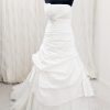 Ball gown wedding dress with pleats and tucks - corsage wedding dress -South London Bridal shop - Wedding dress sho Croydon