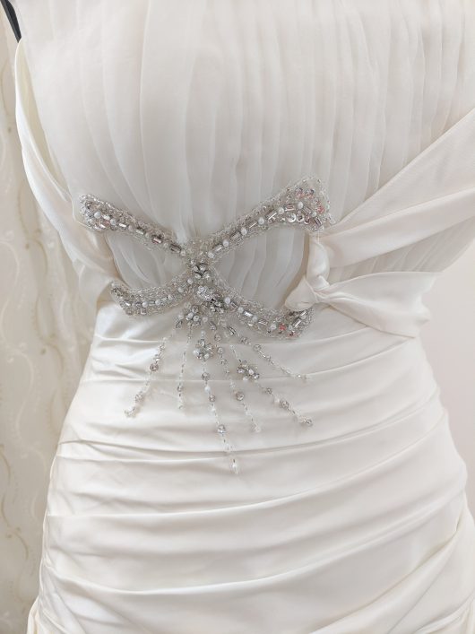 Ball gown wedding dress with pleats and tucks - South London Bridal shop - Wedding dress sho Croydon