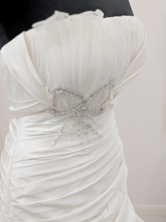 Ball gown wedding dress with pleats and tucks - South London Bridal shop - Wedding dress sho Croydon