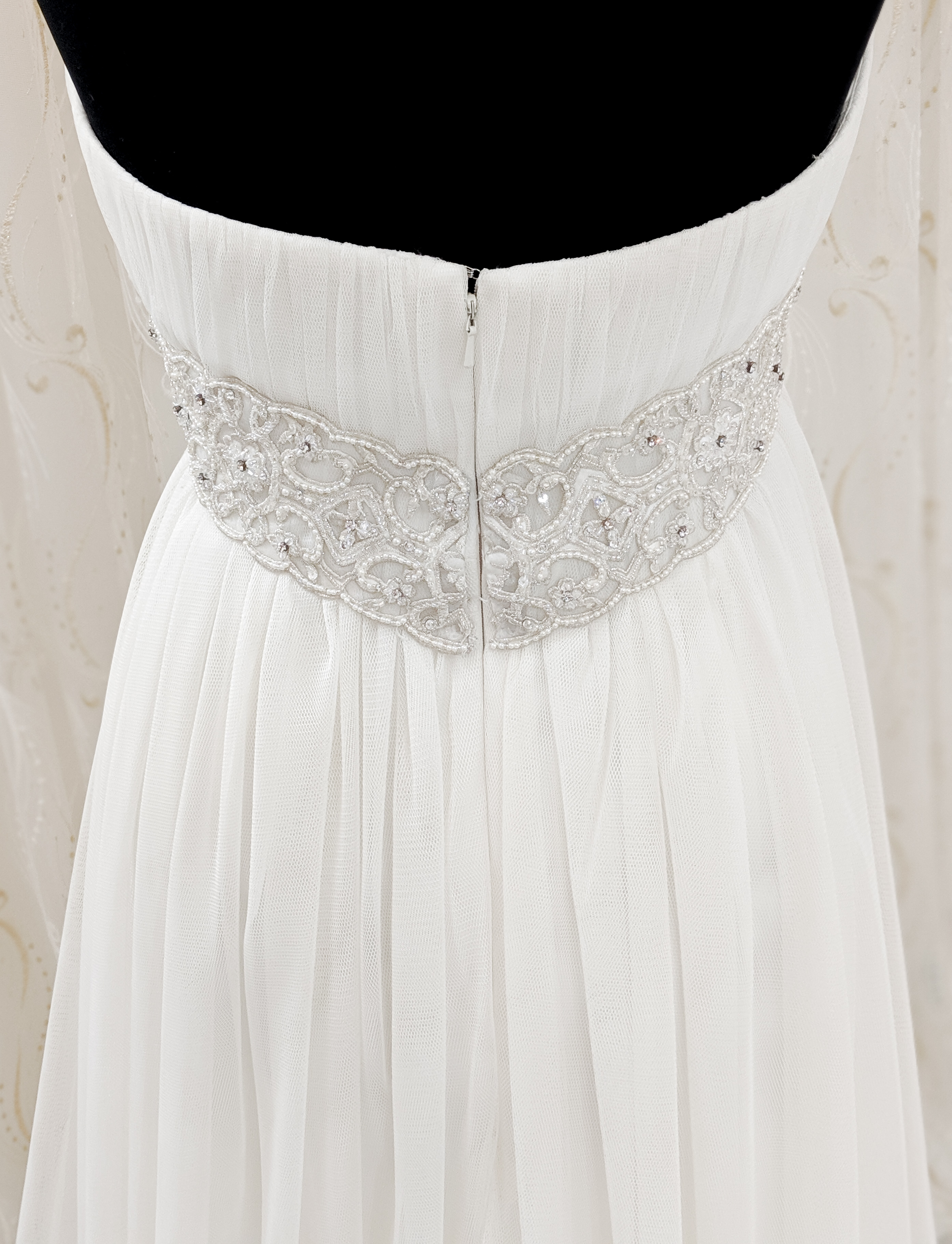 Empire Waist Wedding Dress Minimalist, Crepe Wedding Dress, Modest Wedding  Dress, Romantic Dress, Waist Tulle Wedding Dress, Custom Gown - Etsy