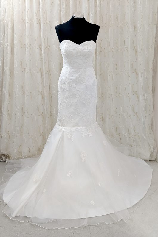 Mermaid tulle wedding dress - sweetheart neckline - designer wedding dress - south london bridal shop