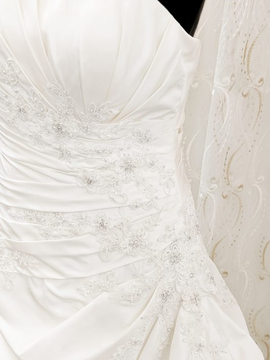 Pleated ball gown wedding dress - voluminous dress - Croydon bridal shop - wedding dresses south london