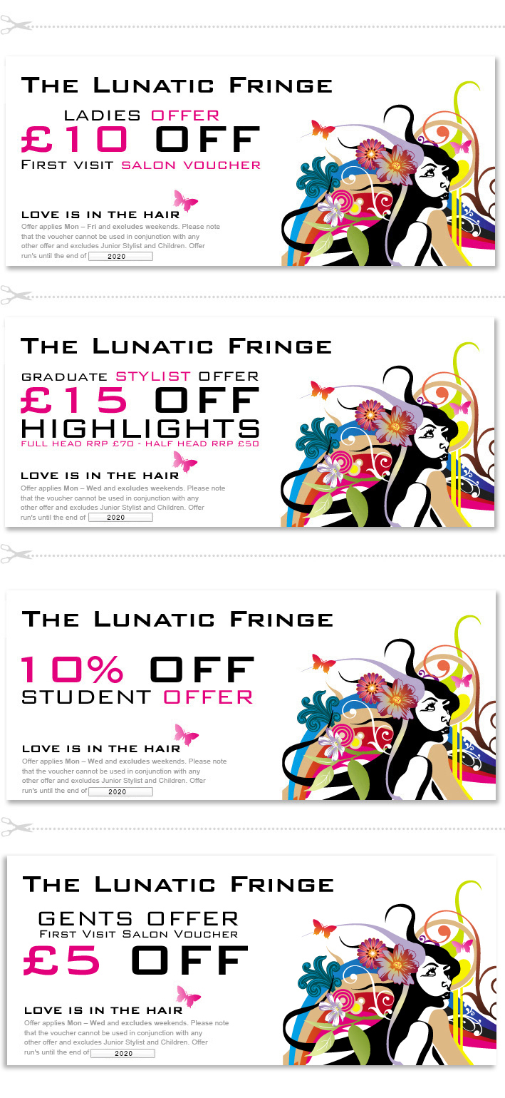 Canterbury Salon Discount Vouchers The Lunatic Fringe