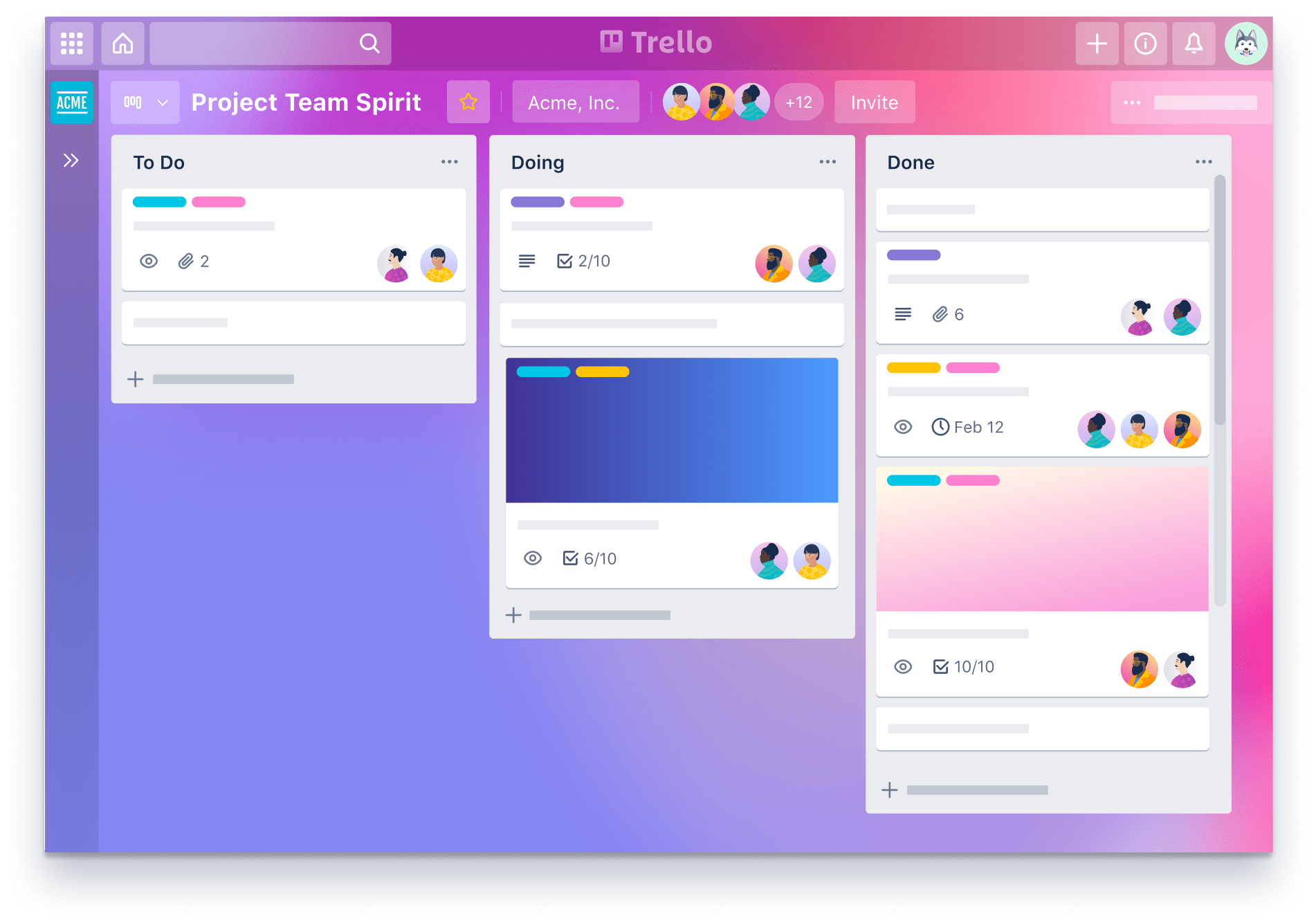 Trello interface