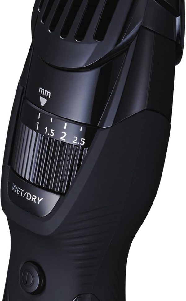Panasonic ER-GB42 Wet & Dry Electric Beard Trimmer for Men with 20 Cutting Lengths, Standard UK 3 pin Plug, Black, 50 min usage. - Image 2