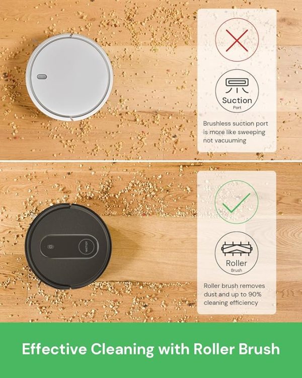Vactidy T7 Robot Vacuum and Mop Combo, WiFi/App/Alexa/Siri Control, Robotic Vacuum Cleaner with Schedule, 2-in-1 Watertank and Dustbin, Self-Charging, Slim, for Hard Floor, Pet Hair, Carpet - Image 3