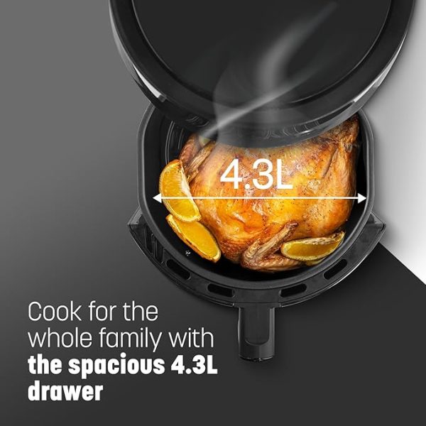 Keplin 4.3L Air Fryer - 2850W Energy-Saving Cooker with 8 Cooking Functions - Extra-Large Capacity for Healthy Meals - Roast, Bake, Dehydrate, Crisp - Family Size (4.3L) - Image 3