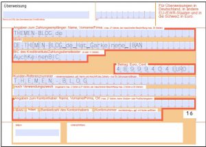 Überweisungsträger Drucken | PDF-Vorlage für alle Banken (Download)