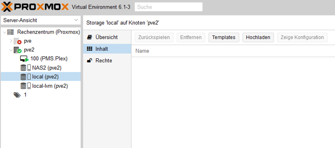 Storage unter Proxmox bereitstellen