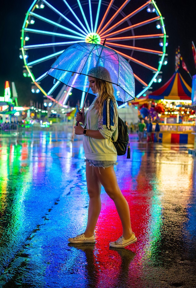 Regenschirm mit Licht