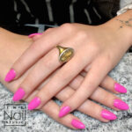 Gel Nails with Bright Pink