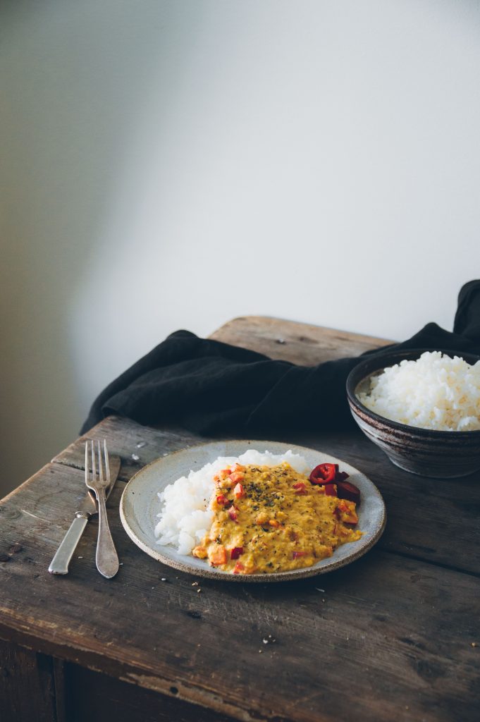 Vegan lentil curry with rice | The Nordic Kitchen