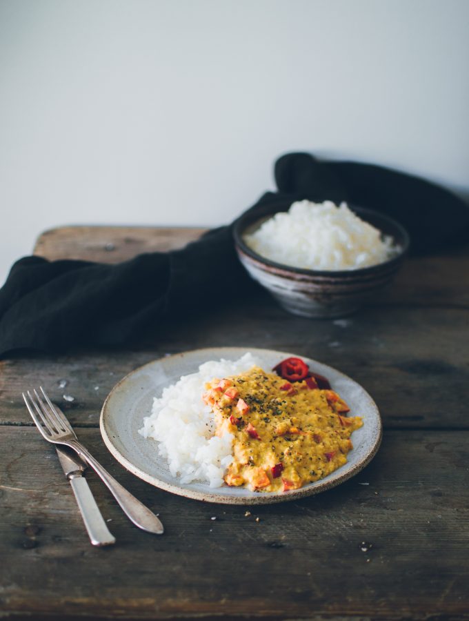 Vegan lentil curry with rice | The Nordic Kitchen