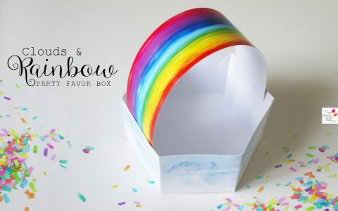 rainbow party favor box free printable
