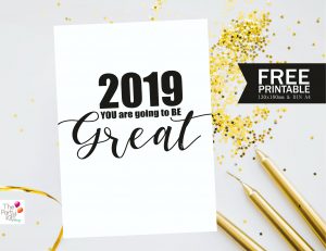 Free New Year's printable Sign