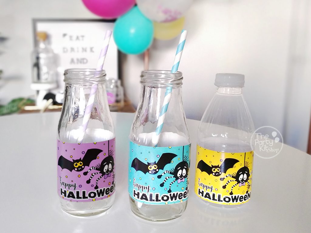 hallowwen party bottle labels