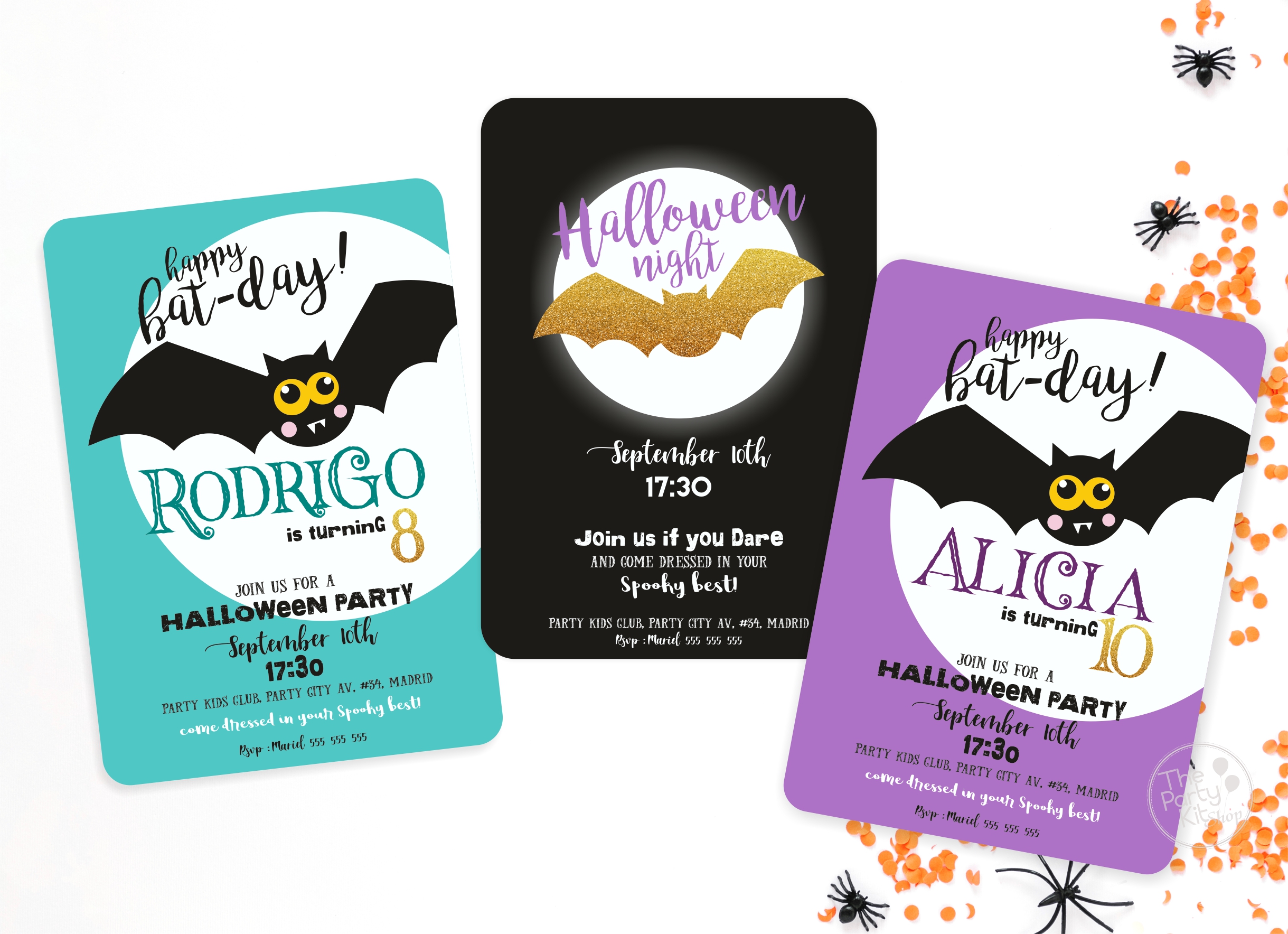 halloween batty all invites