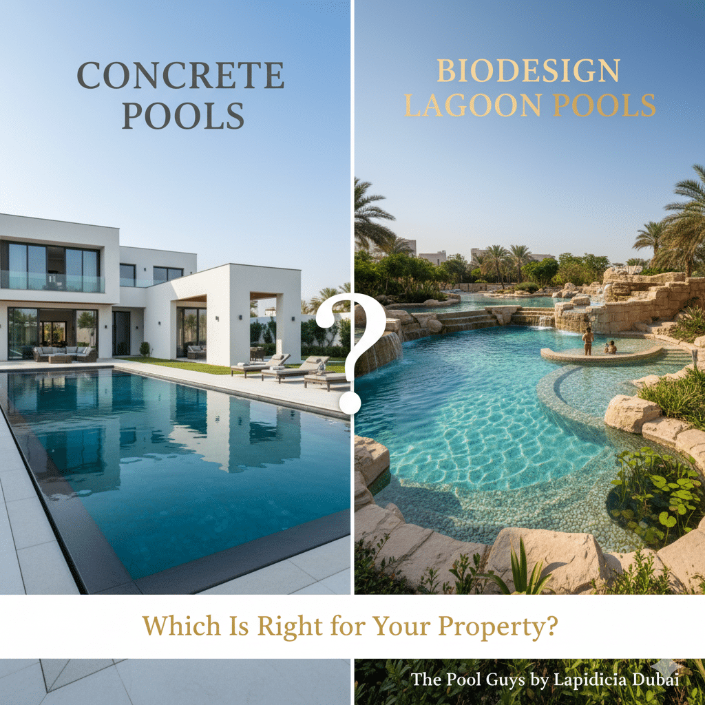 Concrete vs BioDesign Lagoon Pools: Which Is Right for Your Property?