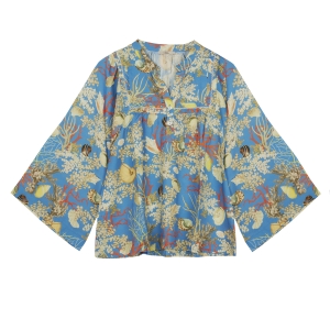 Azur Kimono Blouse