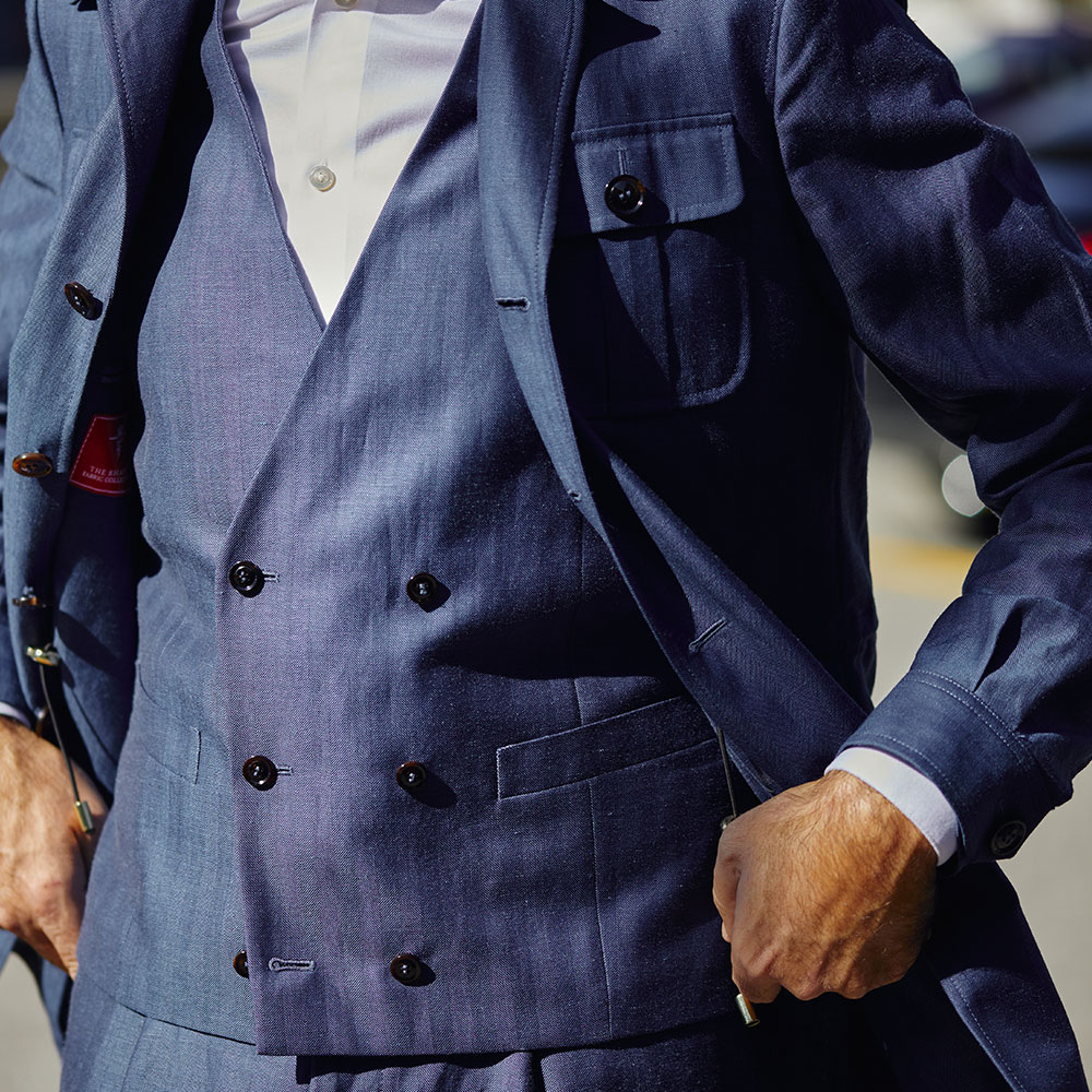 Sahariana con gilet e pantalone carta da zucchero - immagine 2