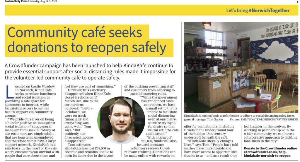 Community cafe seeks donations to reopen safely