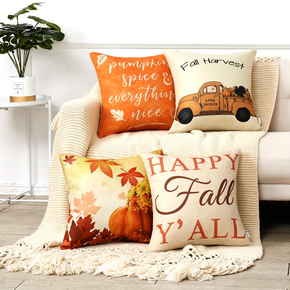 Fall Pillow Covers Autumn Theme