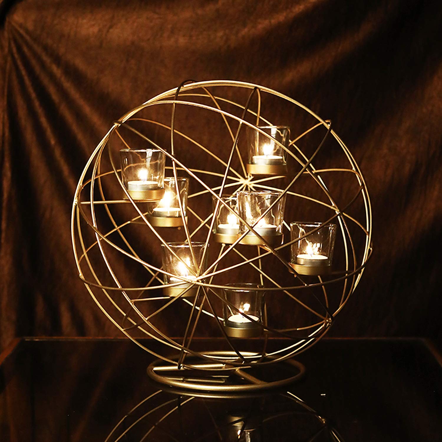 Wire Candelabra Non-Tarnish Metal Candle Holder