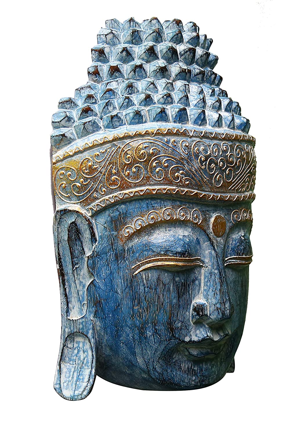 Handmade Blue Buddha Face