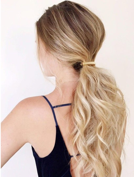 Clipped Low Ponytail