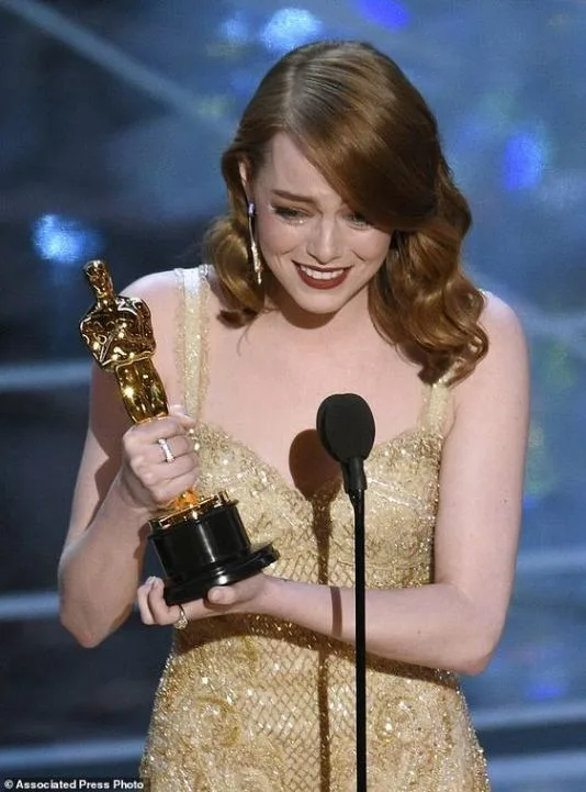 Emma Stone winning an Oscar. Showcasing is possible to succeed.