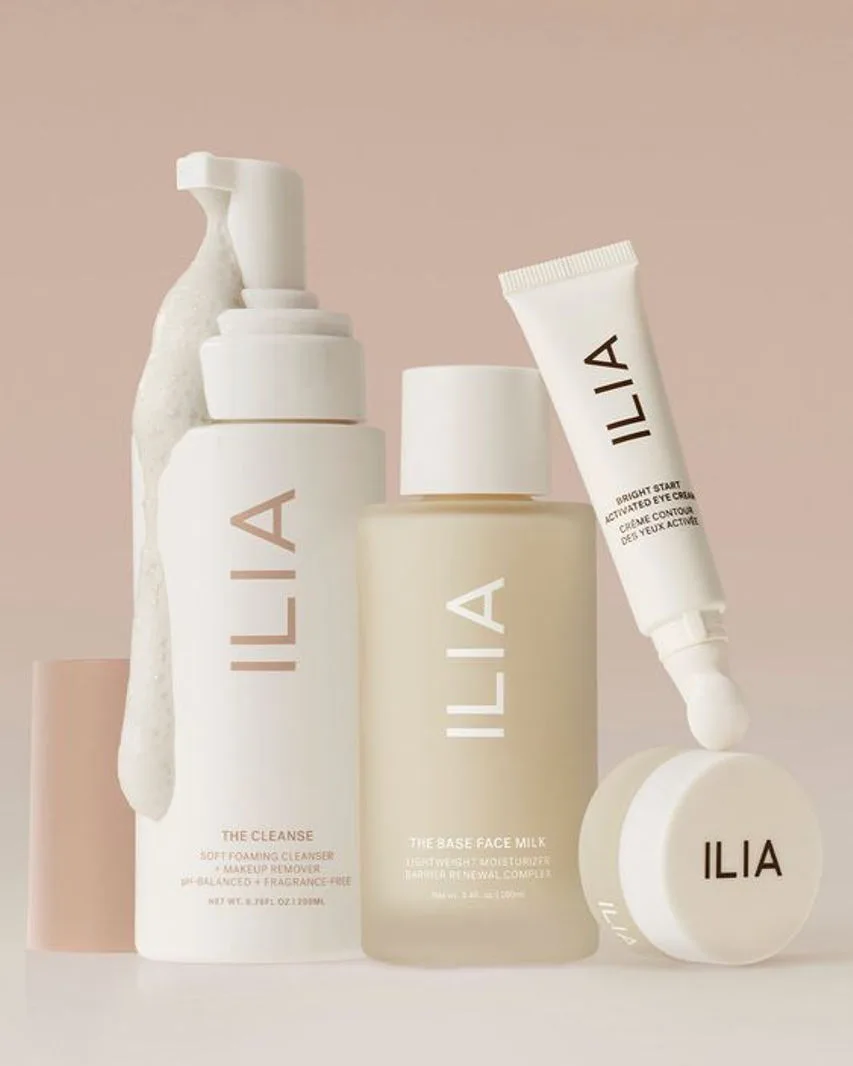 Picture of products from an organic and sustainable beauty brand, ILIA beauty