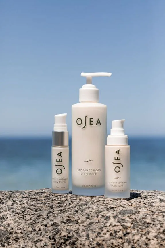 Picture of products from an organic and sustainable beauty brand, OSEA cosmetics