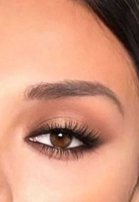 Picture of nude eye look on lighter skin