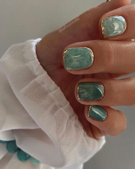 marble design nails