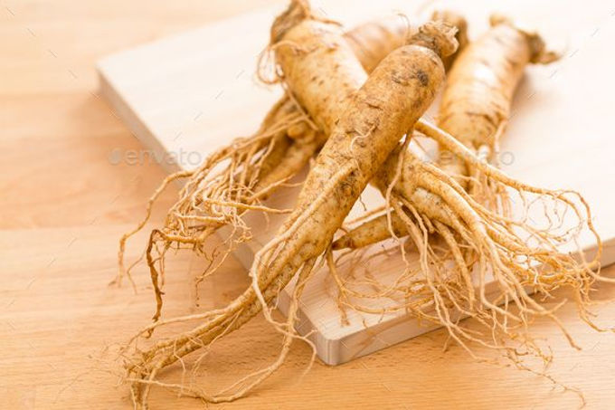 Raw ginseng root